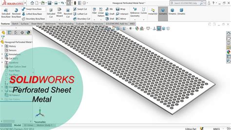 solidworks perforated sheet metal appearance|perforated sheet metal design.